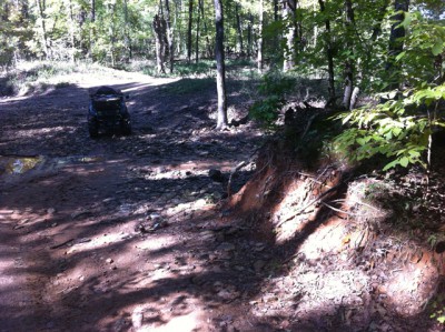 View of the bank from the direction that the listening post team would have seen in the dark.