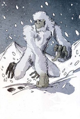 Illustration of a Yeti by Philippe Semeria. (CC BY 3.0)
